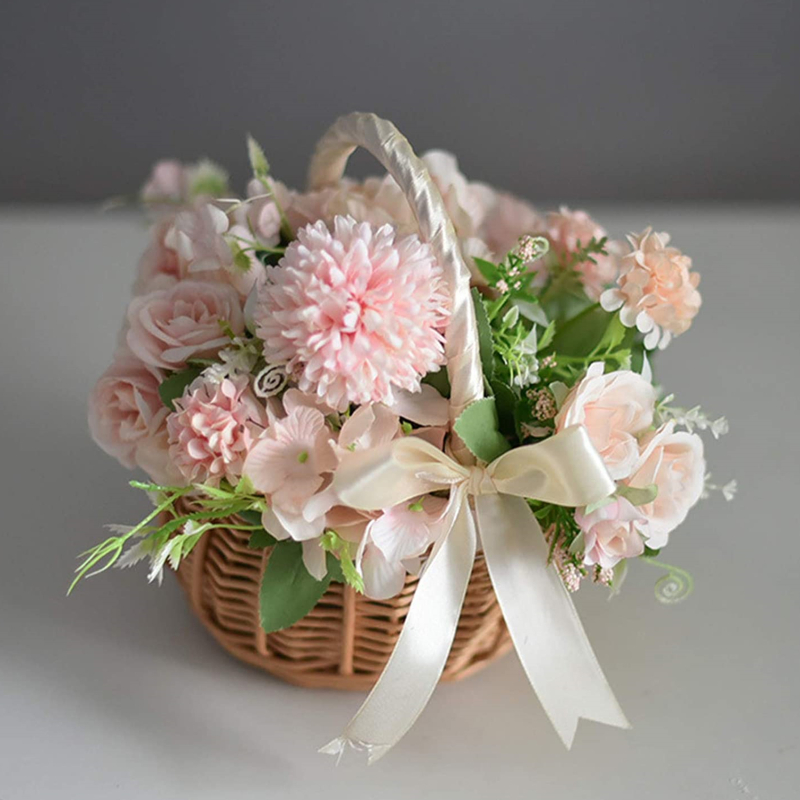 Cesta de flores de boda tejida - Gardening Tools Girls reseña y precio
